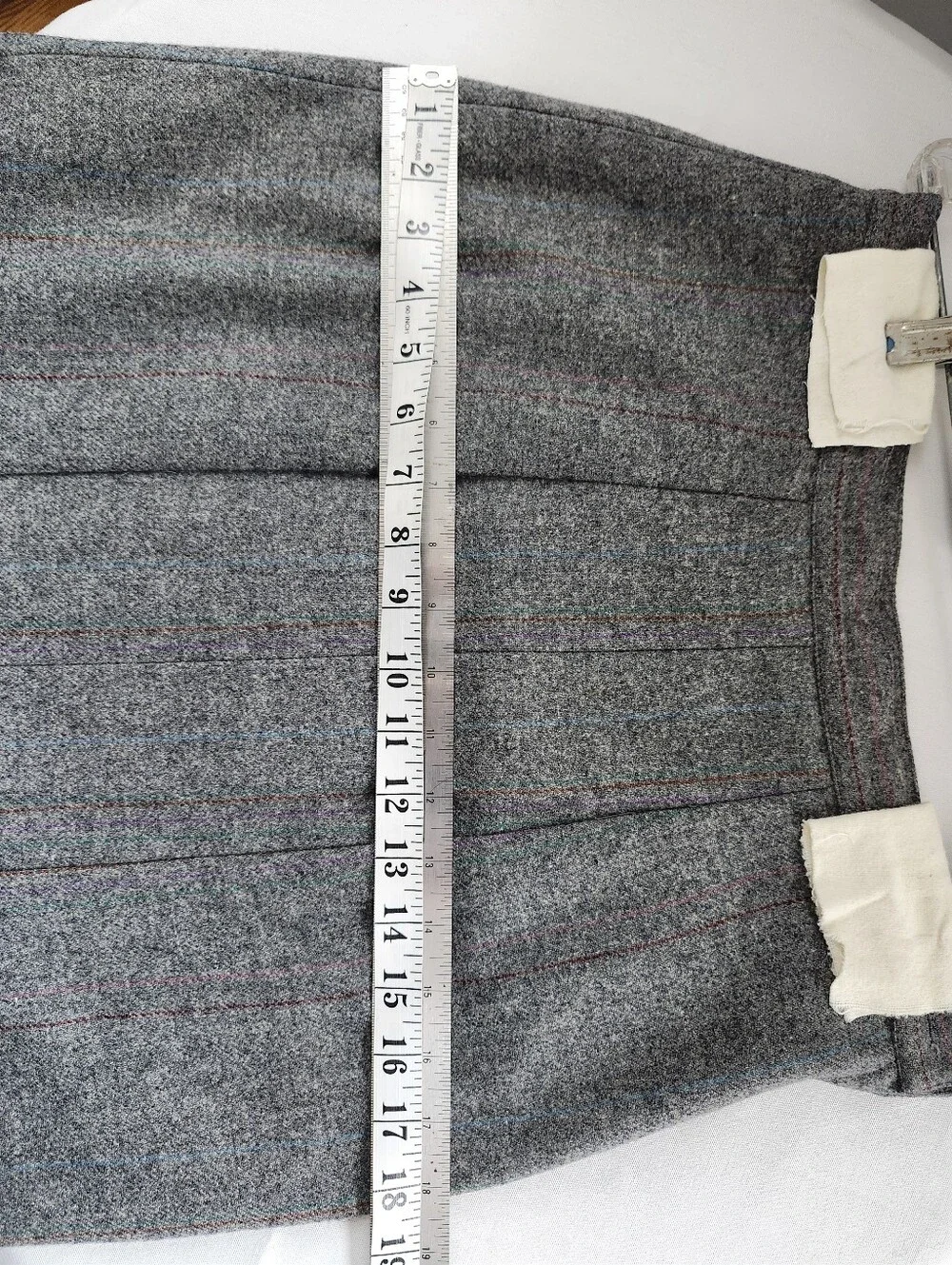 Vintage 90s Colours by Alexander Julian Maxi Skirt Grey 8 All Wool Quiet Luxury